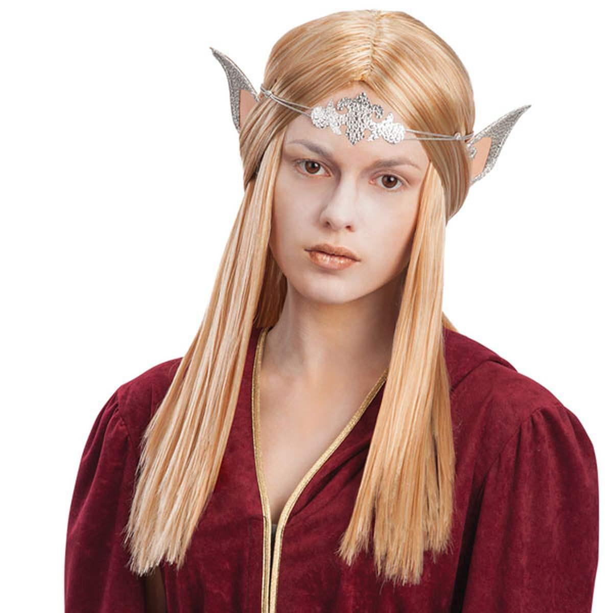 Parrucca Bionda Elfo Liscia con Orecchie |Carnival Toys