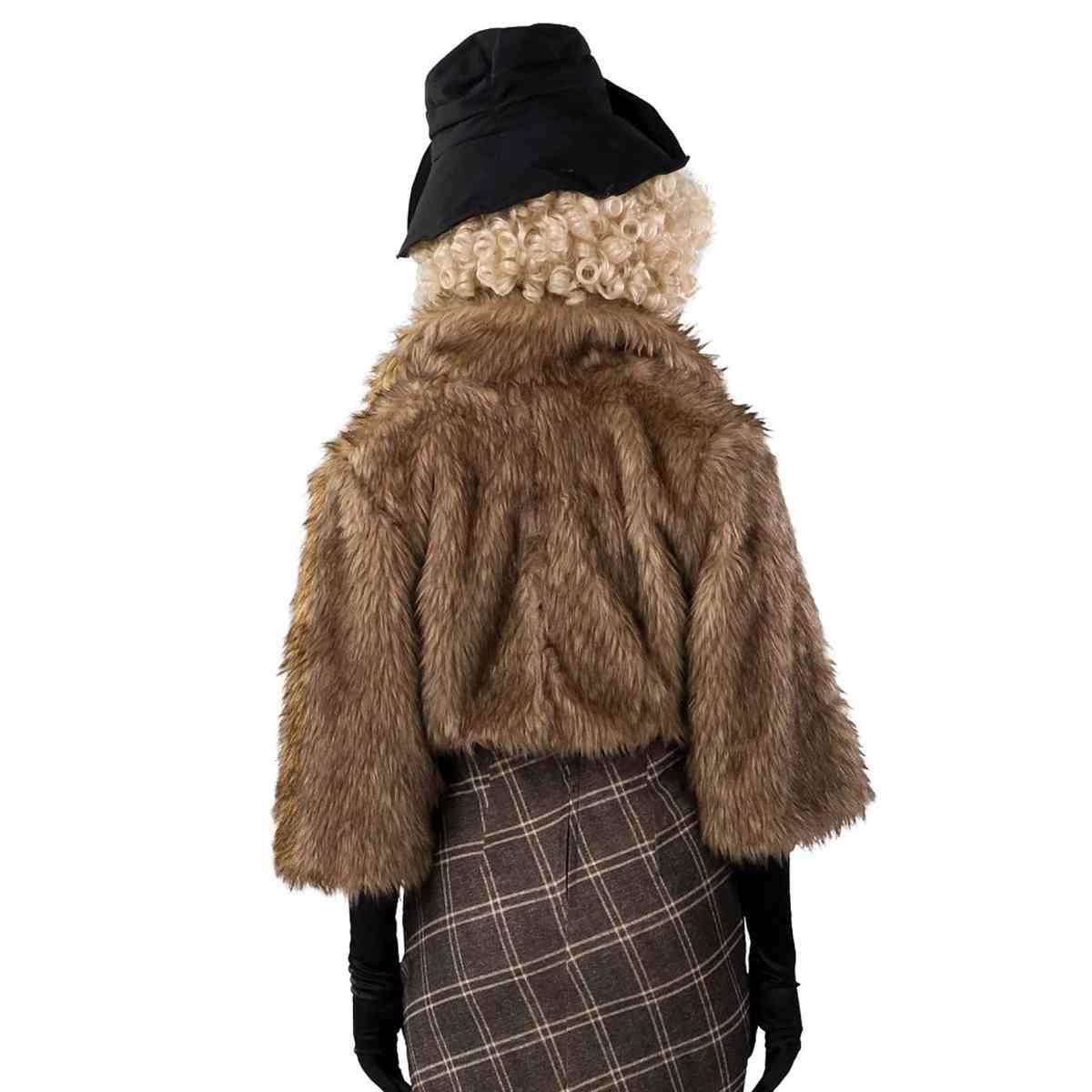 Giacca Pelliccia Sintetica Marrone |Orlob