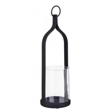 Portacandela 1P Ridhi Nero cm.H30 | Bizzotto