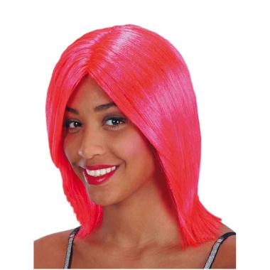 Parrucca Monella Fluo Liscia 4 Colori |Carnival Toys