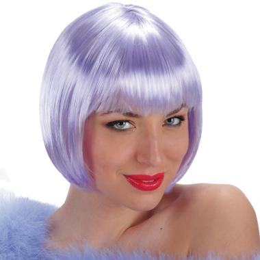 Parrucca Viola Caschetto Liscia con Frangia |Carnival Toys
