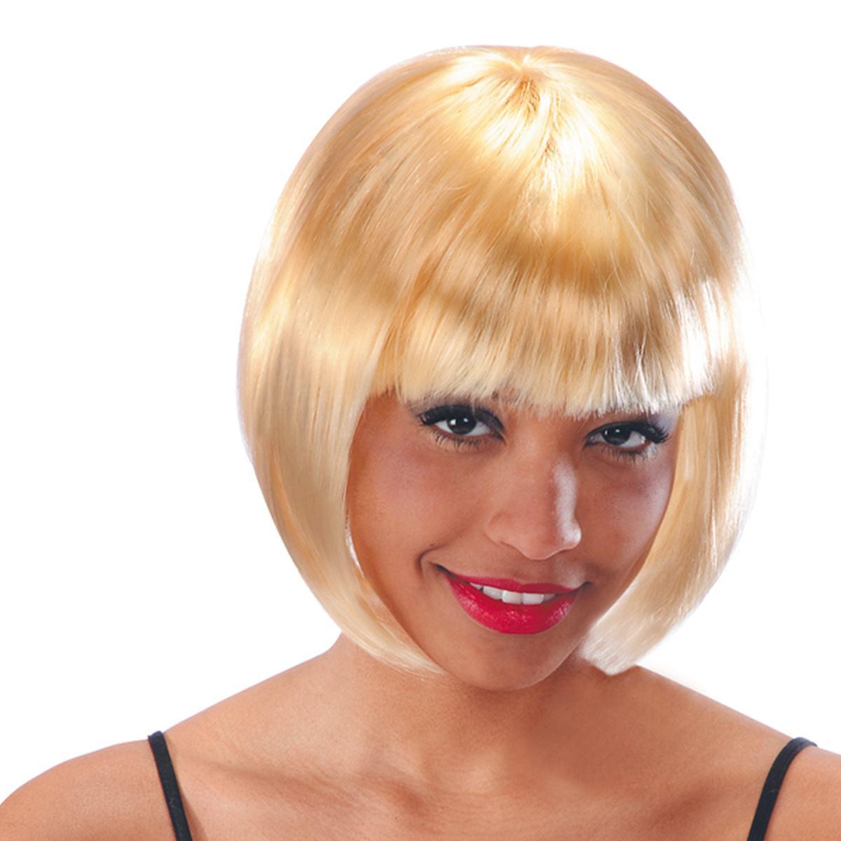 Parrucca Caschetto Bionda Liscia con Frangia |Carnival Toys