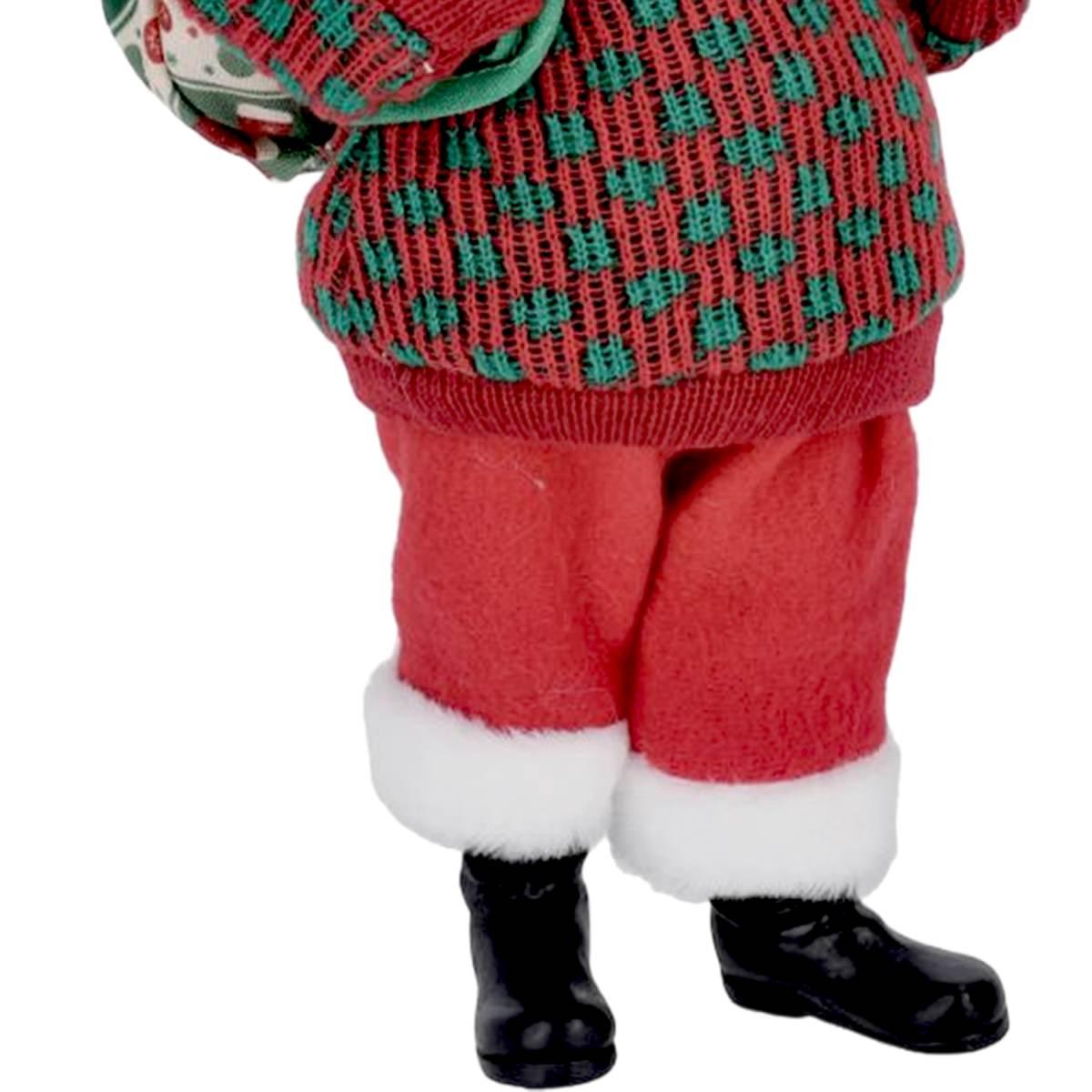 Babbo Natale Edward Abito Rosso Con Zaino cm.28 |Bizzotto