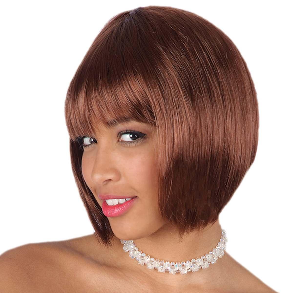 Parrucca Caschetto Lovely Castana con Frangia |Carnival Toys