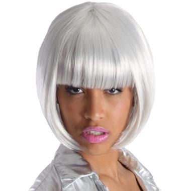 Parrucca Caschetto Grigia Liscia con Frangia |Carnival Toys