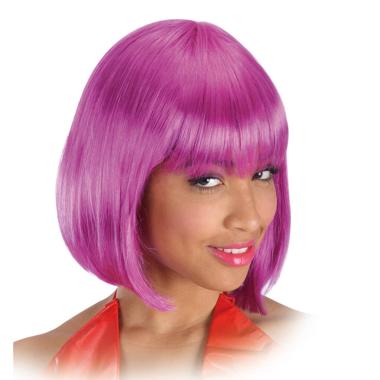 Parrucca Caschetto Pin Up Viola Liscia con Frangia |Carnival Toys