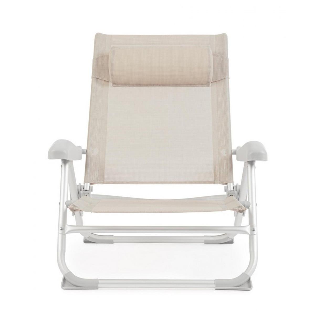 Spiaggina Alluminio con Coprisole Cayo Grigio Ghiaccio | Bizzotto