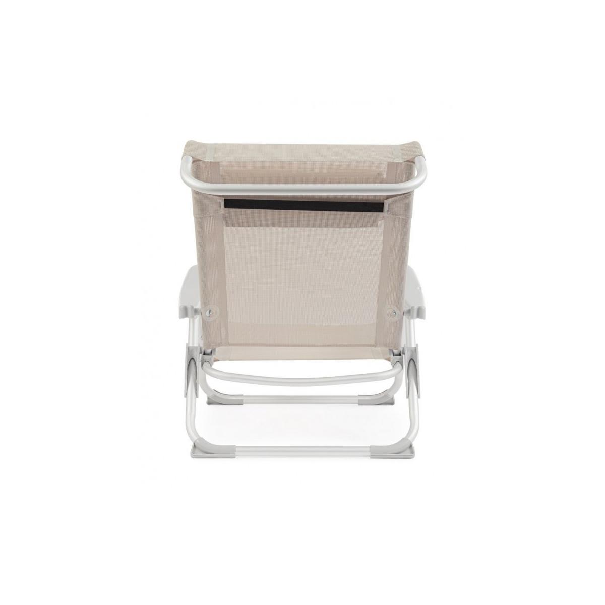 Spiaggina Alluminio con Coprisole Cayo Grigio Ghiaccio | Bizzotto