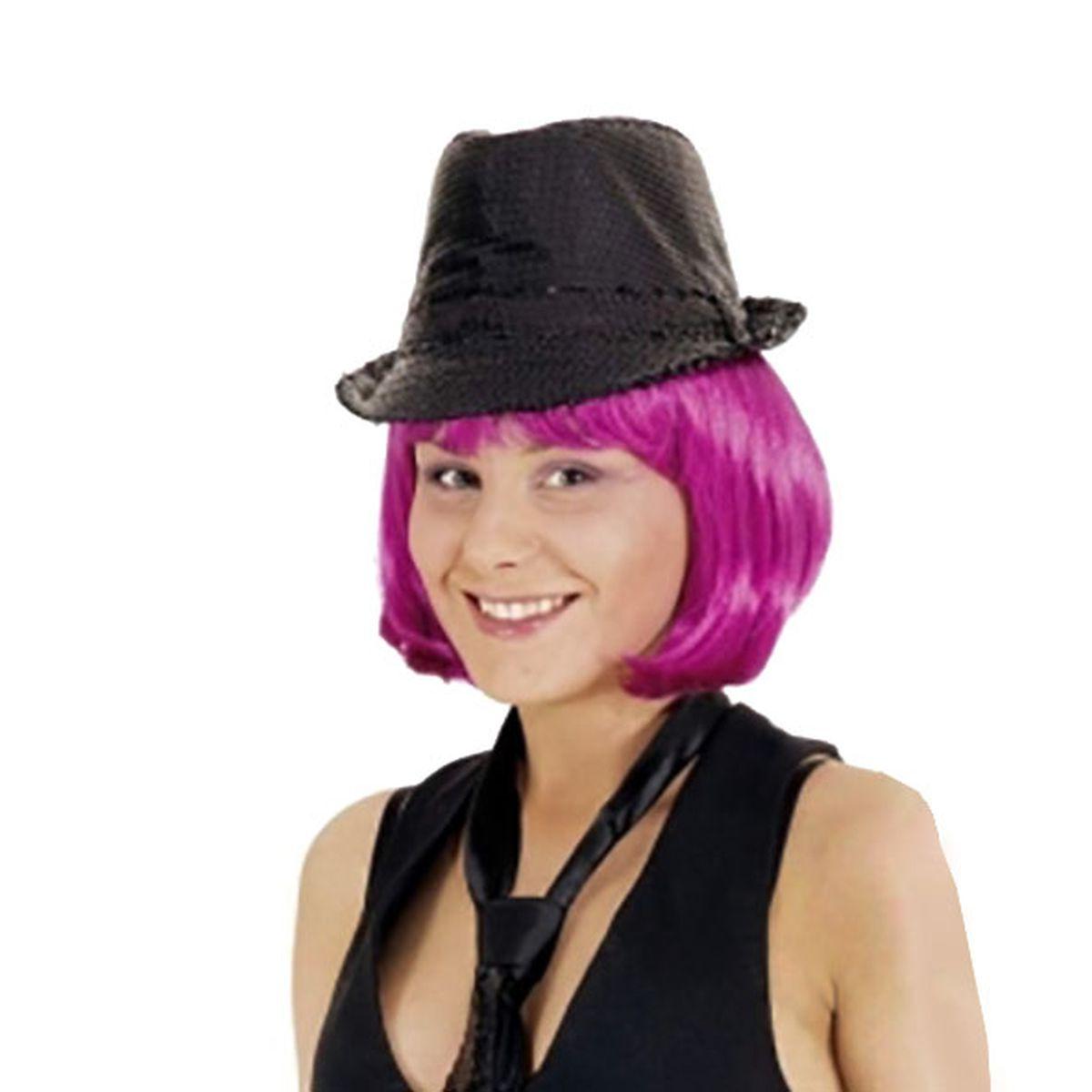 Cappello Borsalino Nero con Paillettes |Orlob