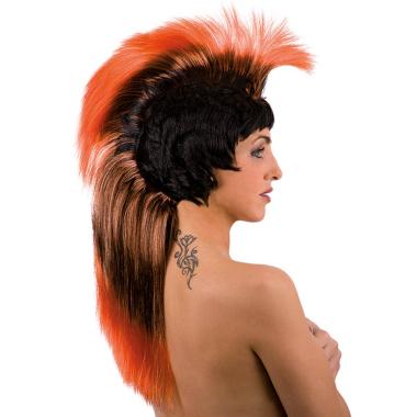 Parrucca Cresta Dritta Liscia Look Punk Rock |Carnival Toys