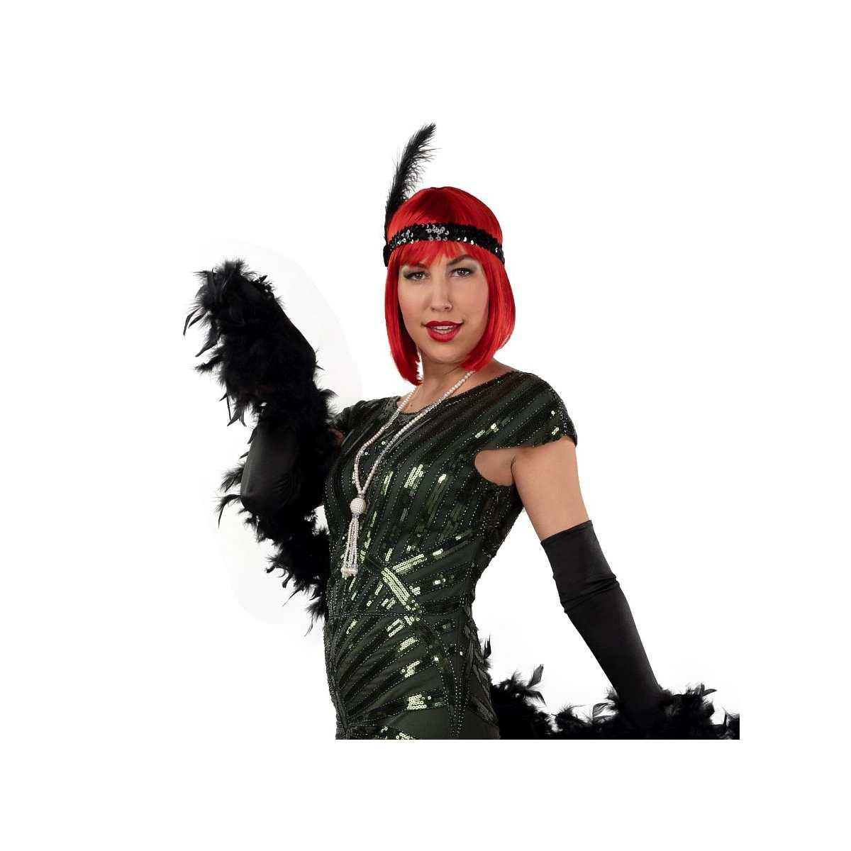 Costume Charleston Anni '20 Paillettes Lungo Verde |Orlob