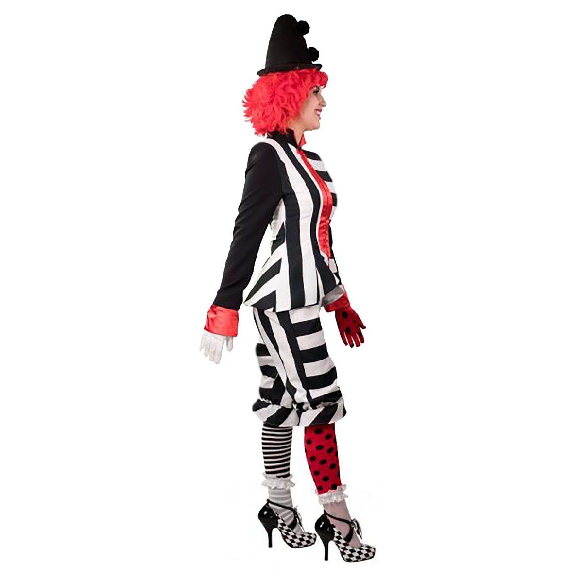 Costume Clown Clown Bianco e Nero |Orlob