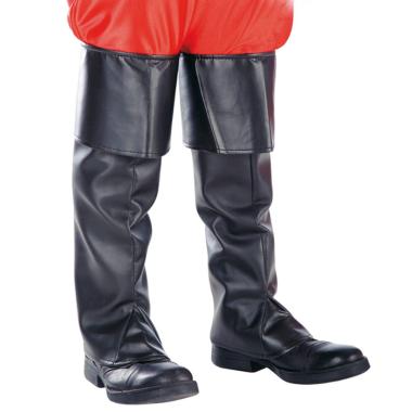 Copristivale Similpelle Nero Alto con Cavallotto 2 pz. |Carnival Toys