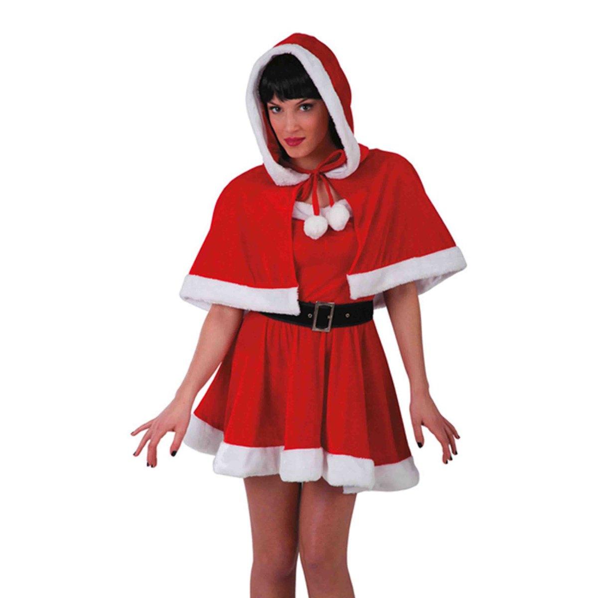 Costume Natalizio Babbo Natale Mantellina Velluto TU |Carnival Toys