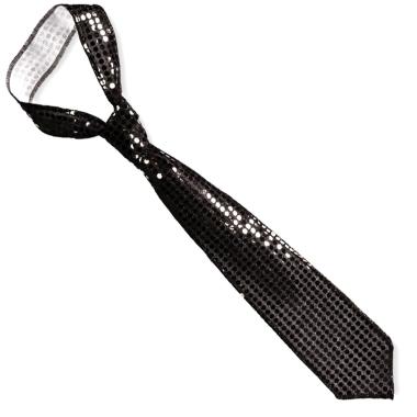 Cravatta con Paillettes Nere |Carnival Toys