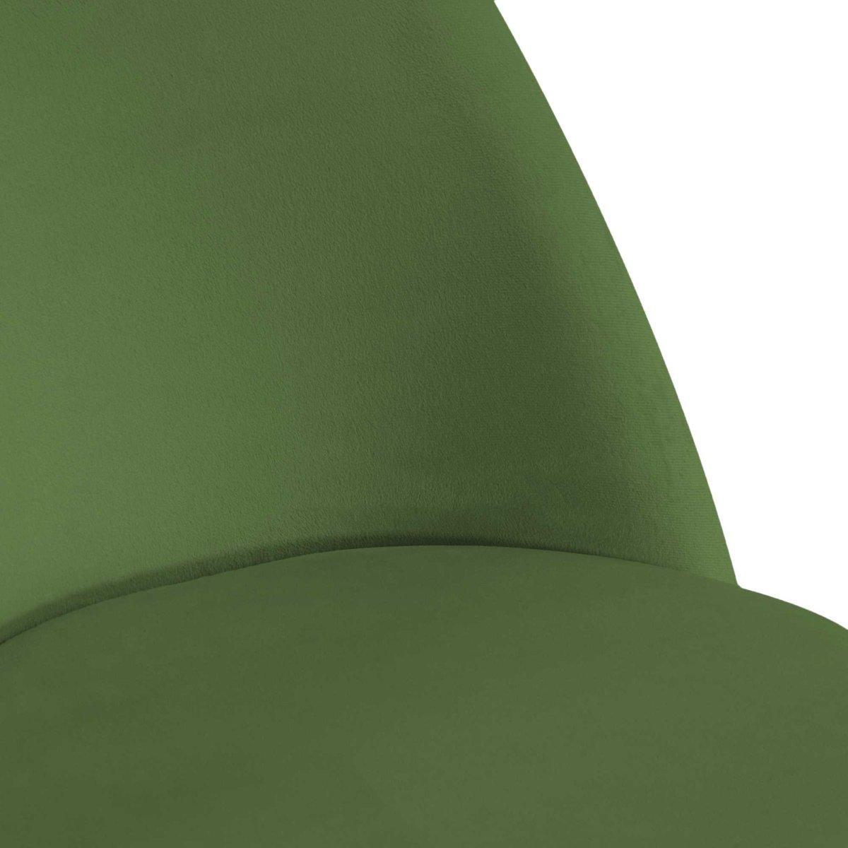 Sedia Velluto Sammi Verde Struttura Metallo Nero cm.50x77,5x57 | Vacchetti