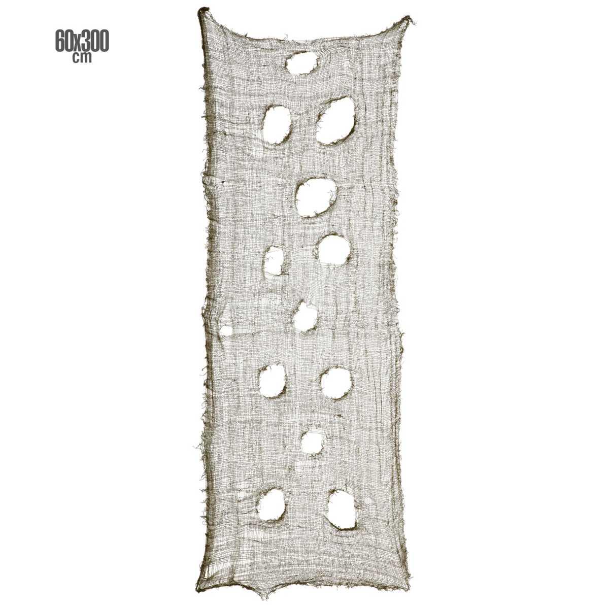 Decorazione Tessuto Verde Stracciato cm.60x300 |Widmann