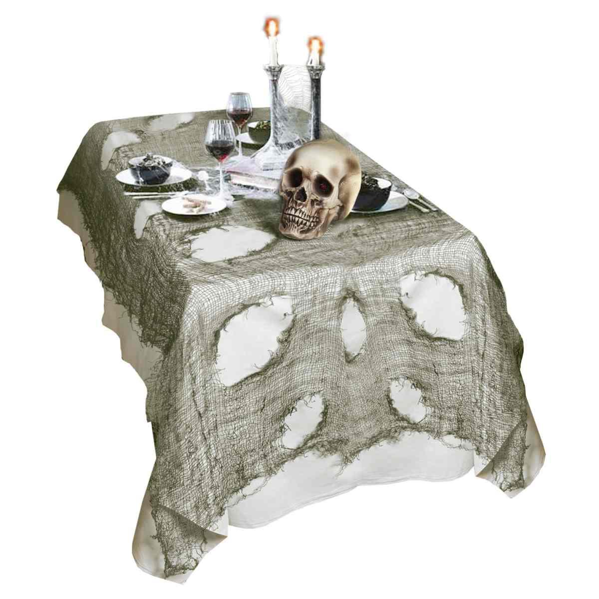 Decorazione Tessuto Verde Stracciato cm.60x300 |Widmann