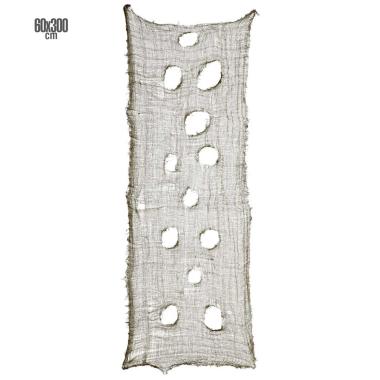 Decorazione Tessuto Verde Stracciato cm.60x300 |Widmann