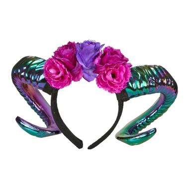 Cerchietto con Corna Montone e Fiori |Widmann