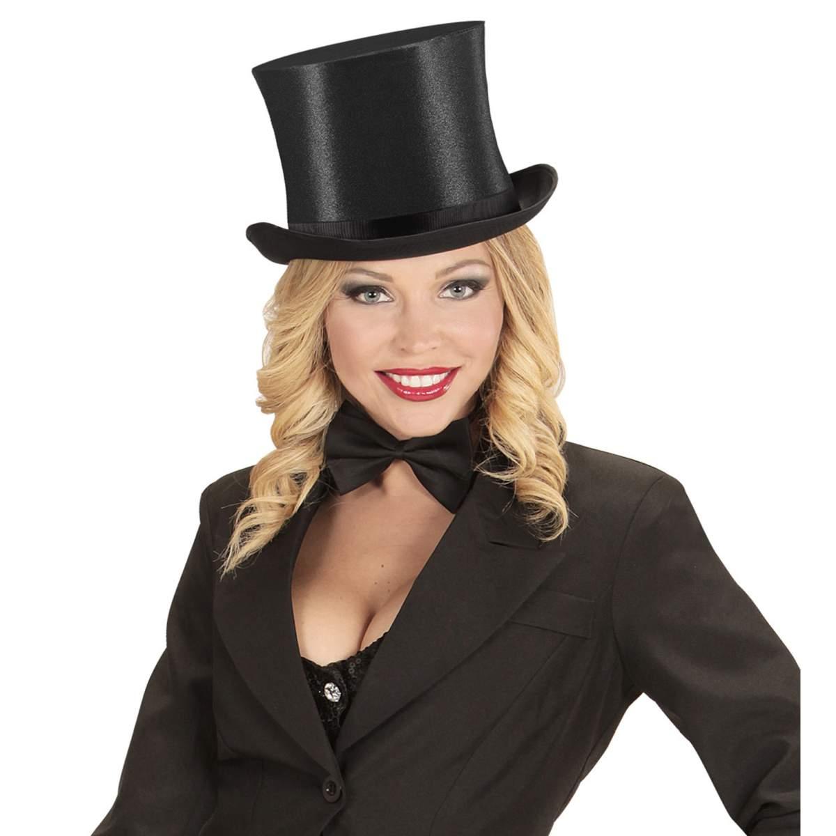 Cappello Cilindro Nero Raso |Widmann