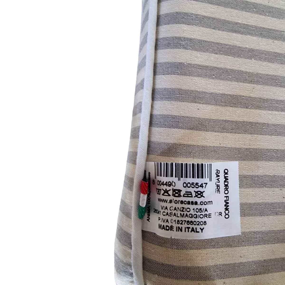 Cuscino Sedia Fianchetto Teflon Rayur Righe Azzurre cm.40x39 | Alore Casa