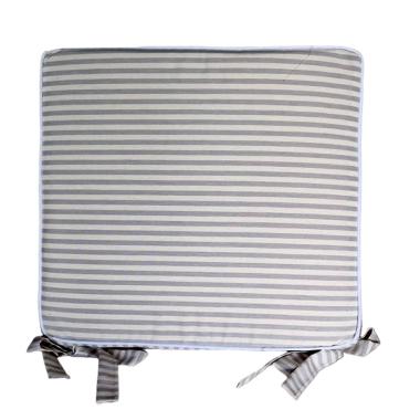 Cuscino Sedia Fianchetto Teflon Rayur Righe Azzurre cm.40x39 | Alore Casa