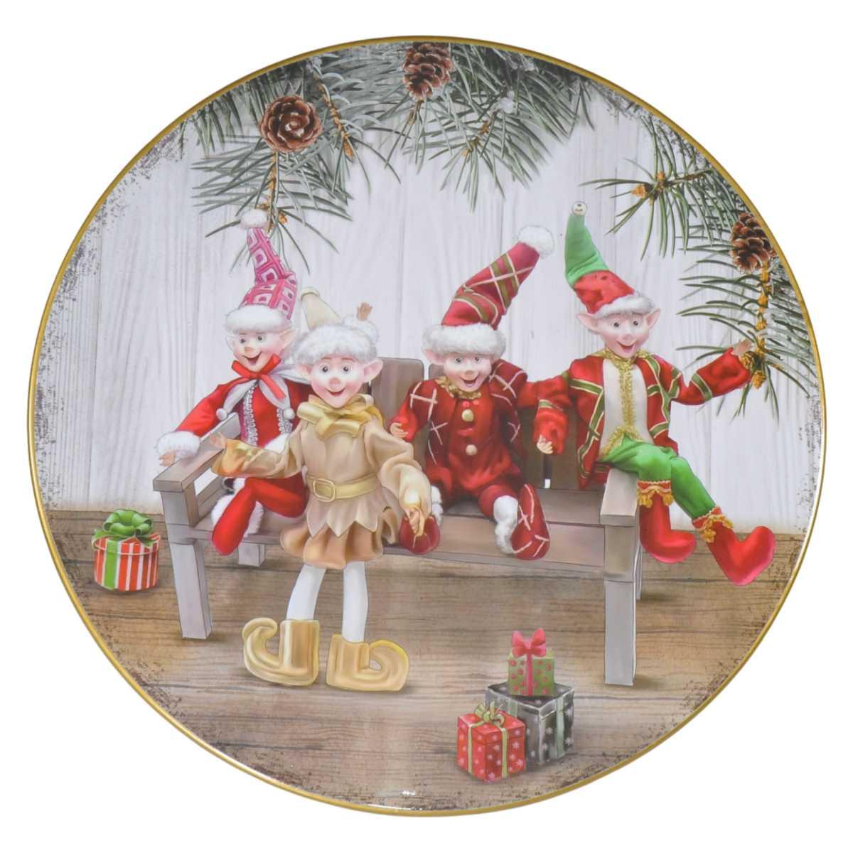 Centrotavola Alzata con Elfi cm.29 |Silani