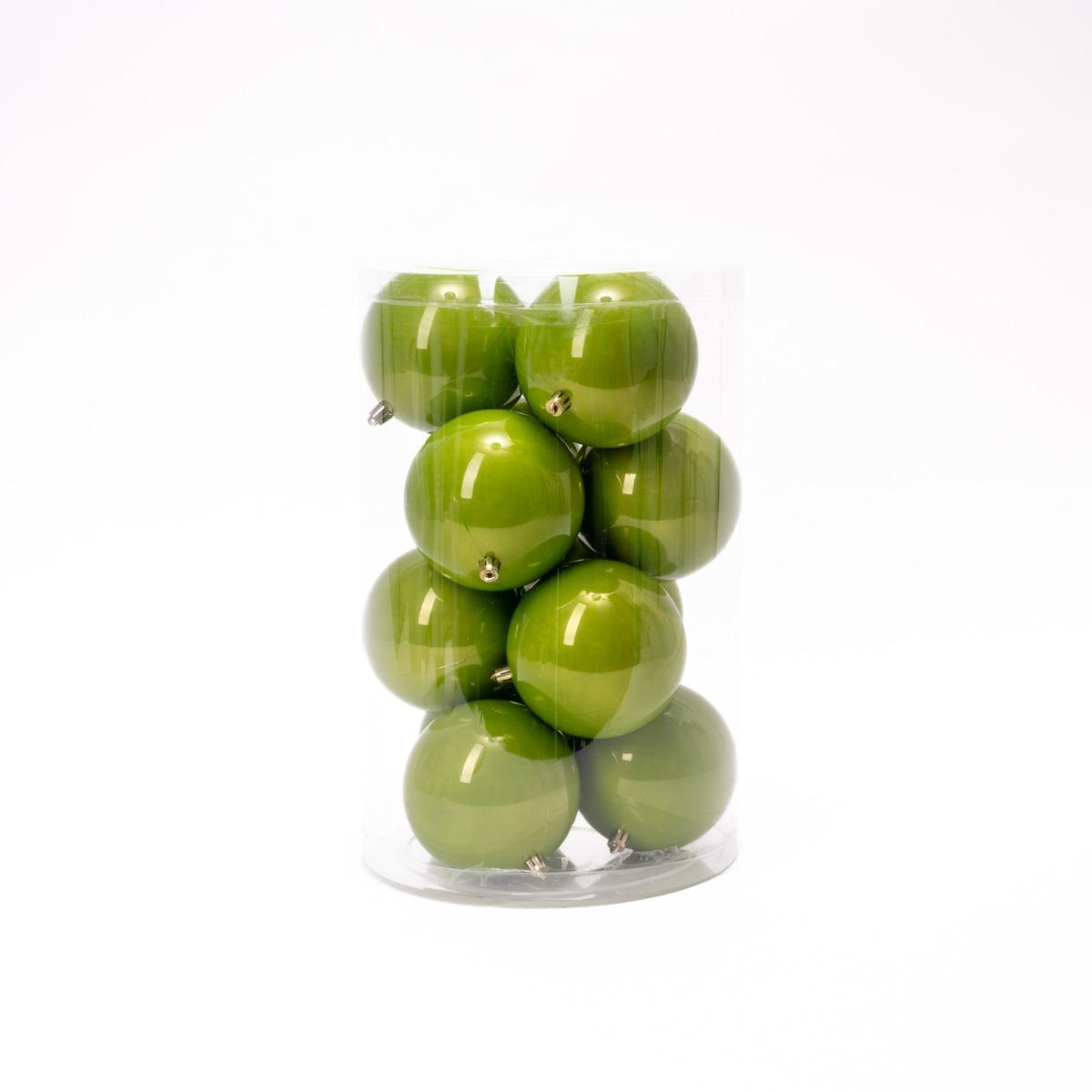Pallina Natale cm.ÃƒÂ˜8 Verde Pistacchio Set pz.16 |Silani