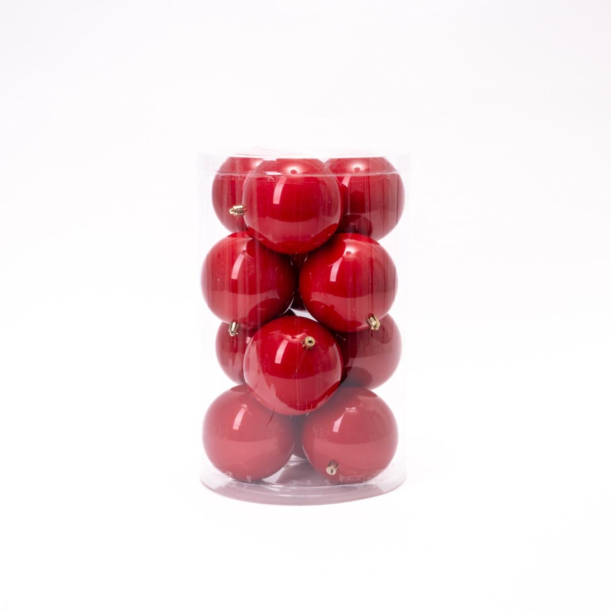 Pallina Natale cm.ÃƒÂ˜6 Rosso Set pz.30 |Silani