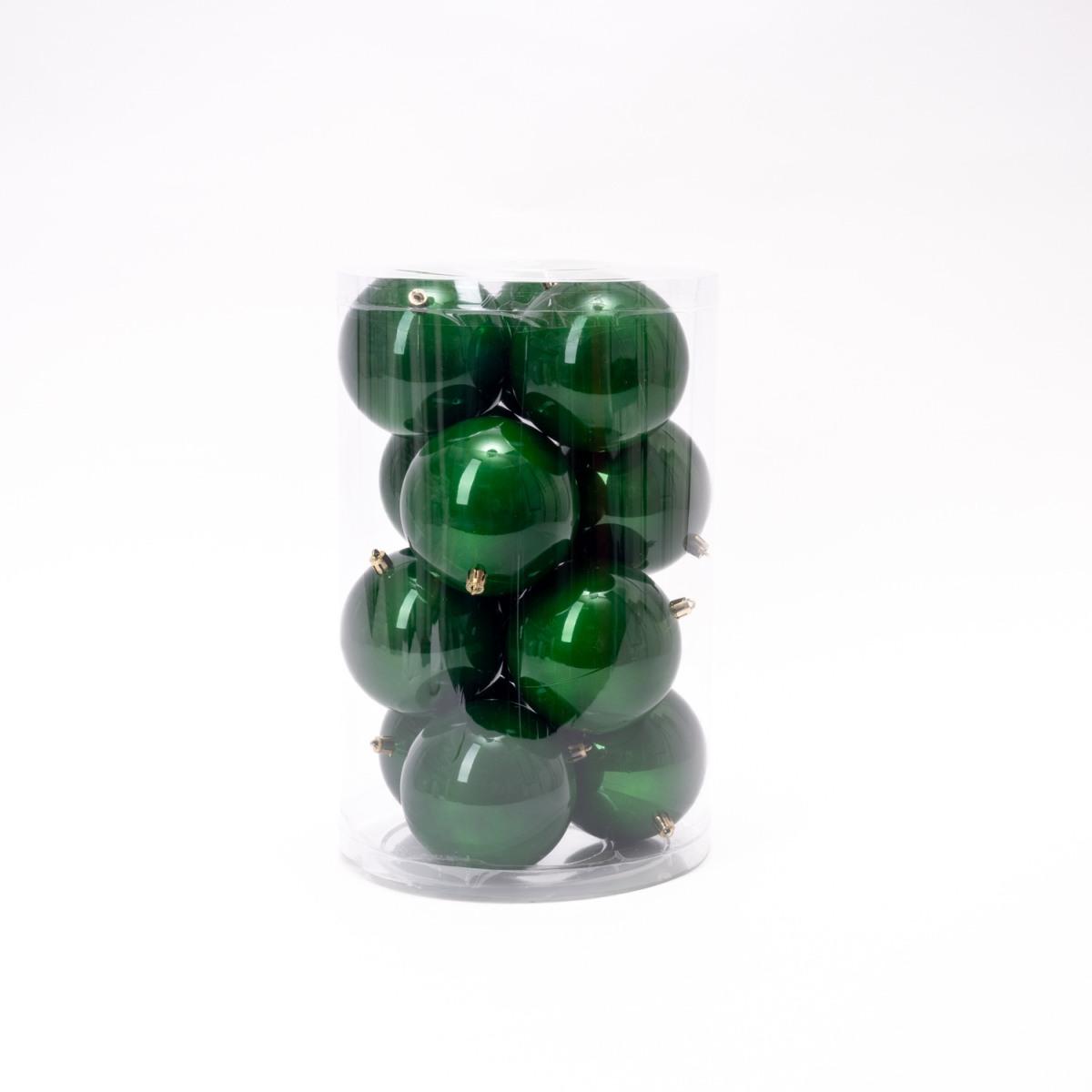 Pallina Natale cm.ÃƒÂ˜6 Verde Foresta Set pz.30 |Silani