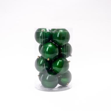 Pallina Natale cm.ÃƒÂ˜6 Verde Foresta Set pz.30 |Silani