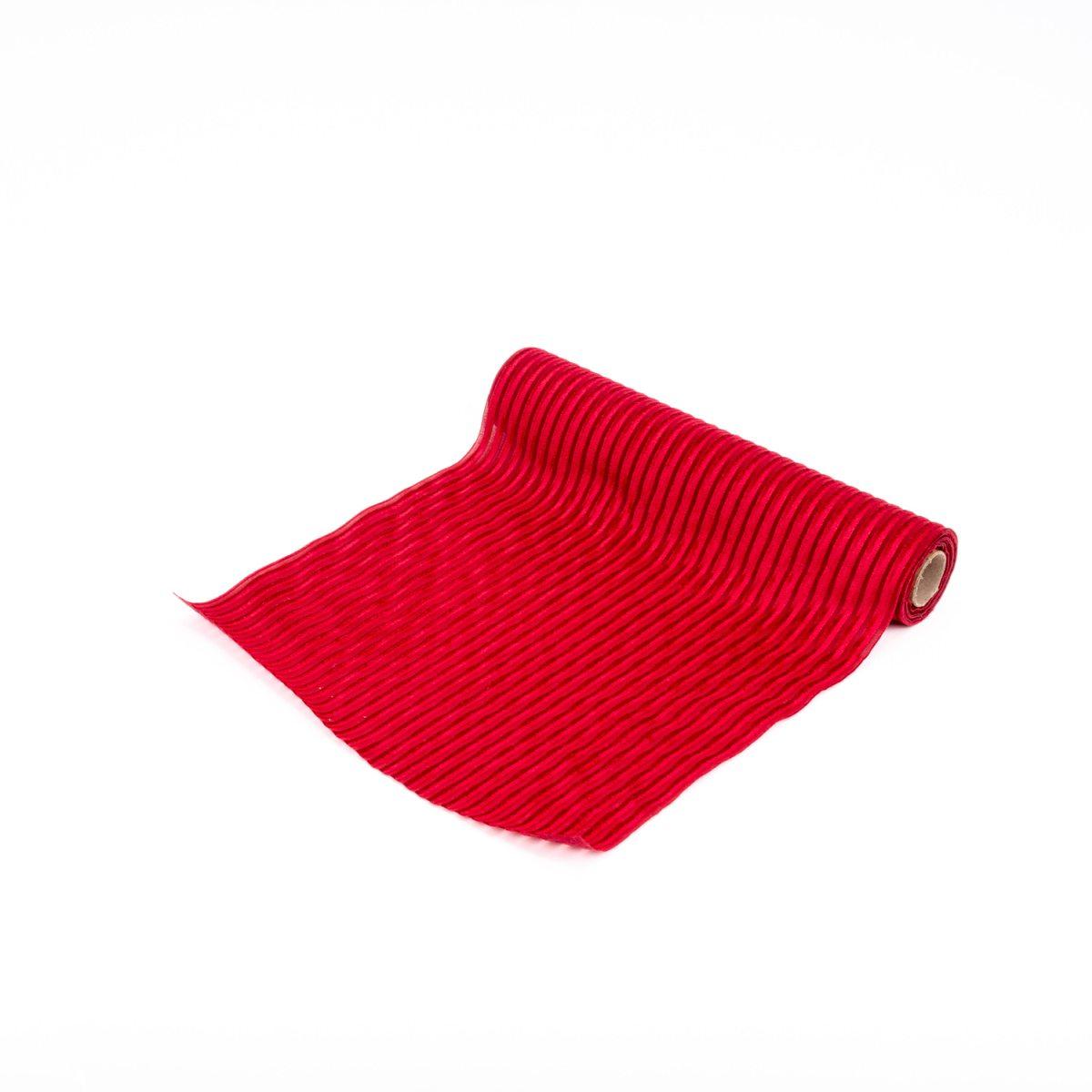 Runner cm.28x270 Plissettato Rosso | Silani