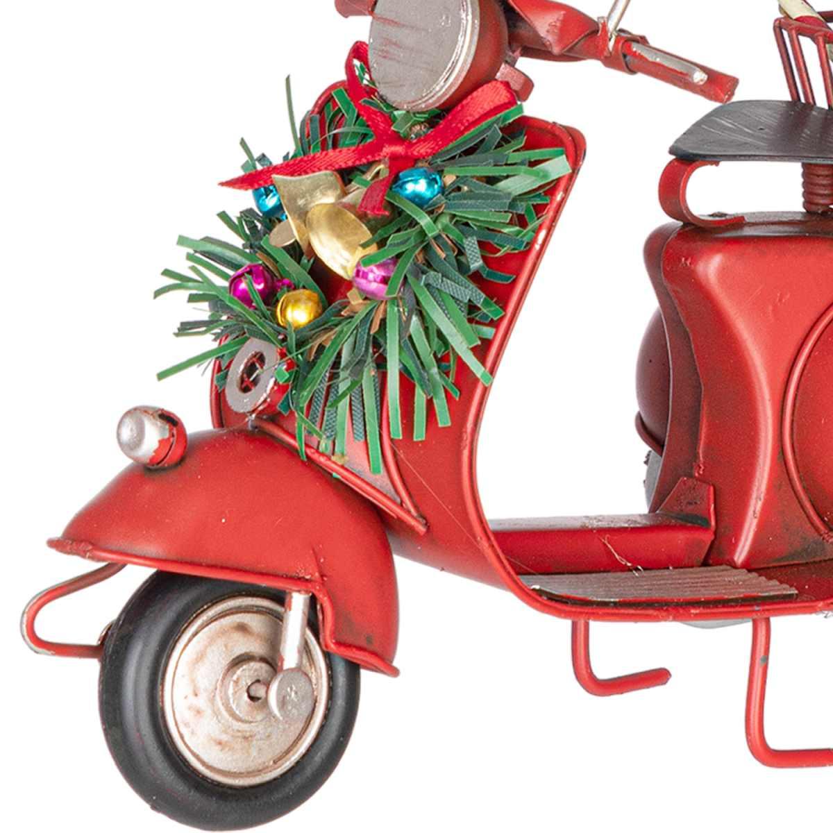 Decorazione Natalizia Vespa Metallo Rossa cm.17x12,7 |Bizzotto