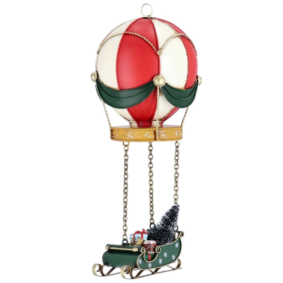 Mongolfiera Metallo con Slitta cm.37x12 |Bizzotto