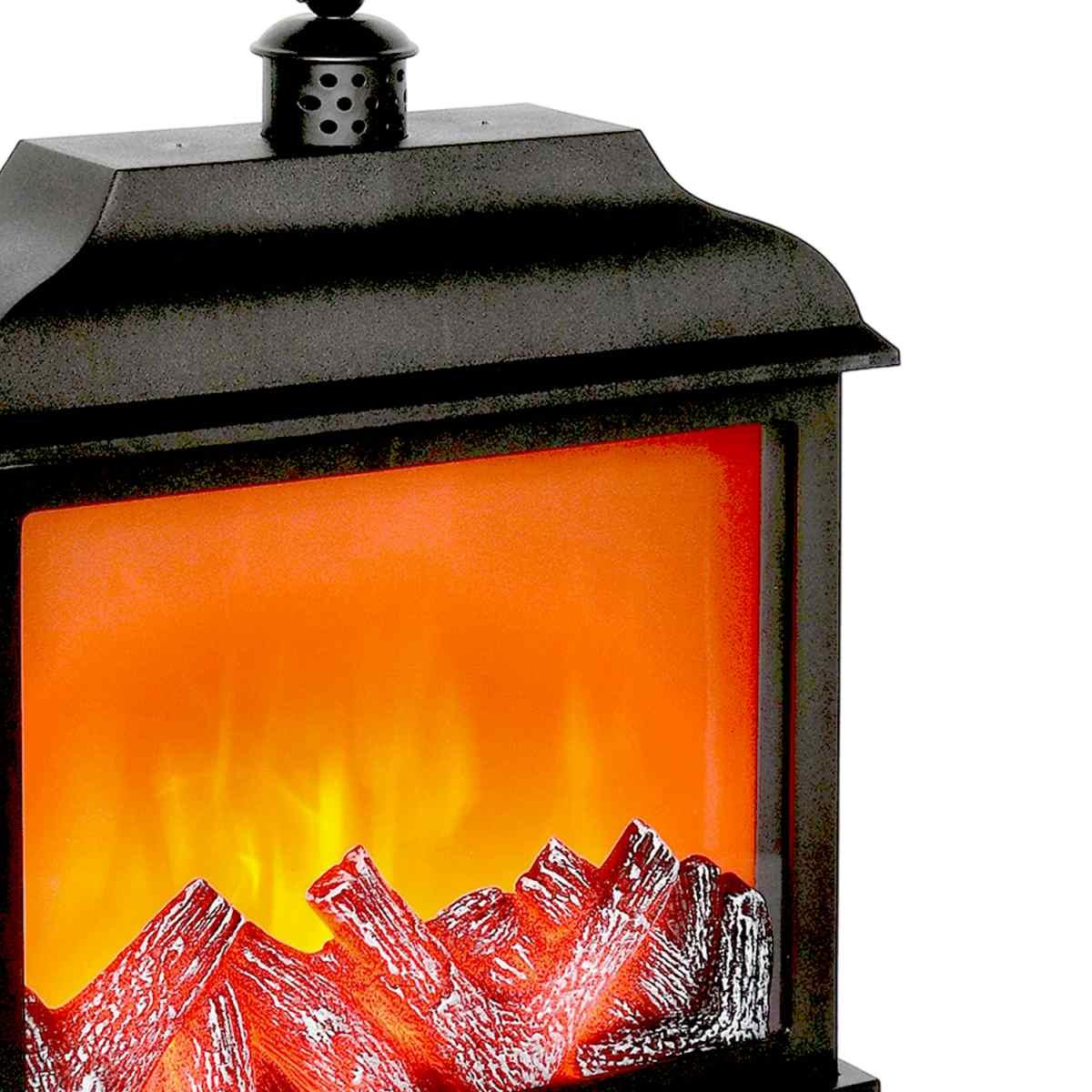 Decorazione Natalizia Camino Lester Nero USB cm.30x34 |Bizzotto