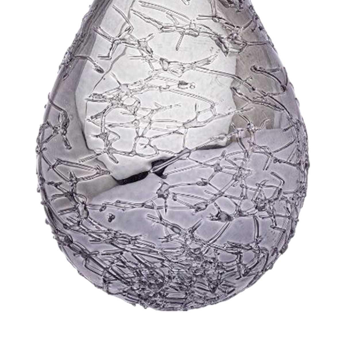 Pallina Natale Vetro cm.10 Goccia Argento Glaciale |Bizzotto