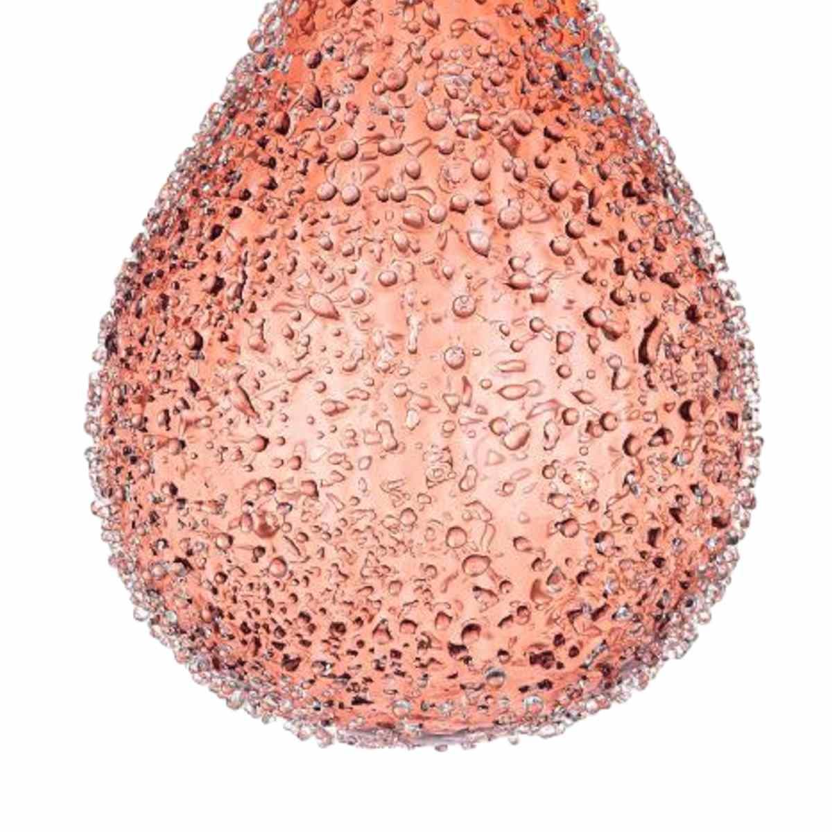 Pallina Natale Vetro cm.10 Goccia Rosa con Bollicine |Bizzotto