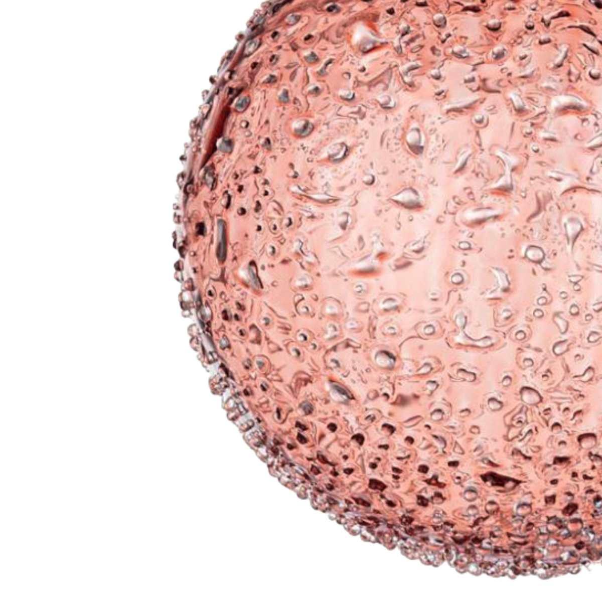 Pallina Natale Vetro cm.8 Rosa con Bollicine |Bizzotto