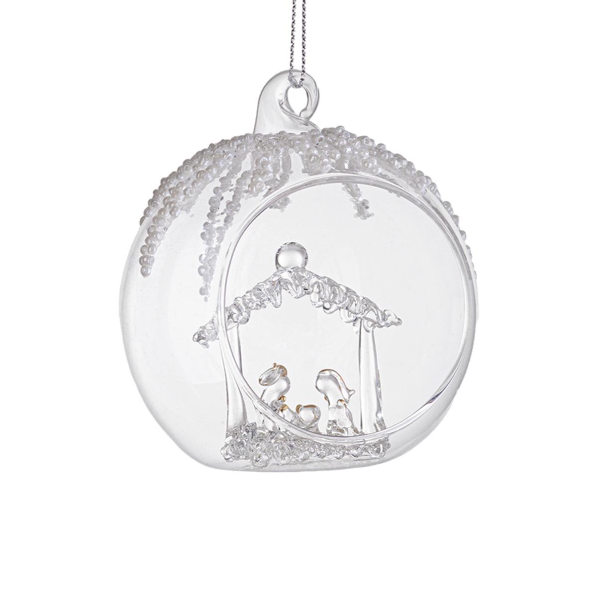 Pallina Natale Vetro cm.8 con Natività | Bizzotto