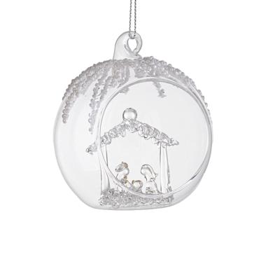 Pallina Natale Vetro cm.8 con Natività | Bizzotto