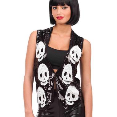 Costume Gilet con Teschi e Paillettes |Carnival Toys