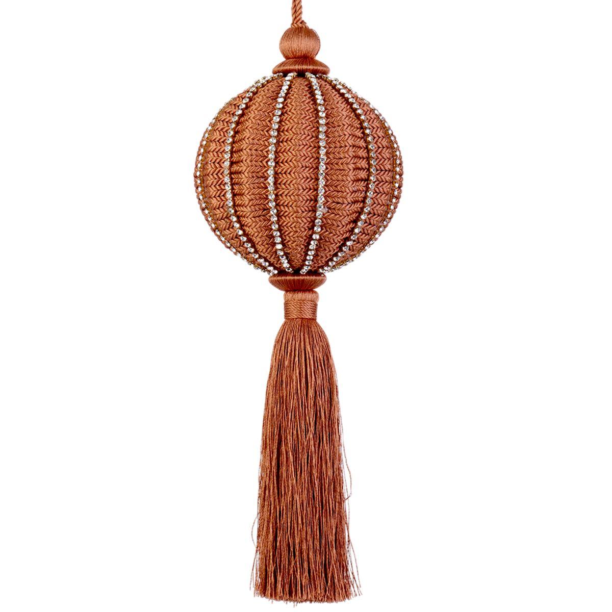 Decorazione Natalizia Drops Tortora con Decori Oro cm.8,5x26 |Bizzotto