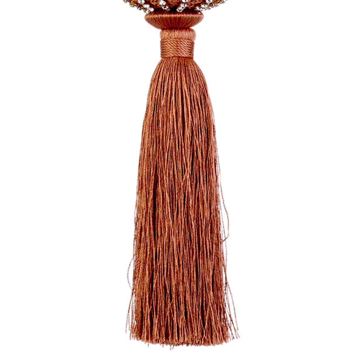 Decorazione Natalizia Drops Tortora con Decori Oro cm.8,5x26 |Bizzotto