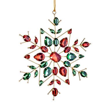 Decorazione Natalizia Fiocco Neve Multicolor cm.ÃƒÂ˜19 |Bizzotto