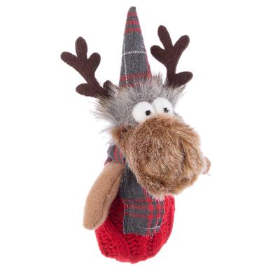 Pupazzo Renna Tessuto con Sciarpa cm.13 | Bizzotto