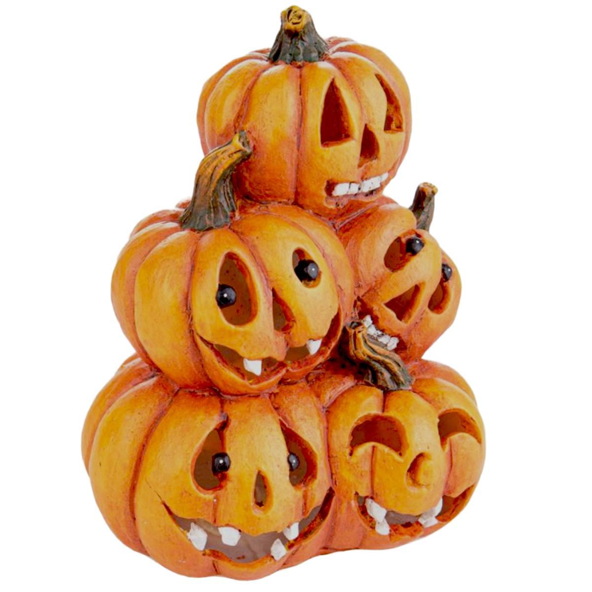 Zucca Resina con Luce Led cm.16x21 |Bianchi Dino