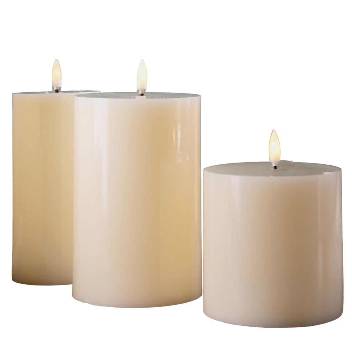 Candela cm.ÃƒÂ˜15 Cilindro Bianca con Fiamma | Bianchi Dino