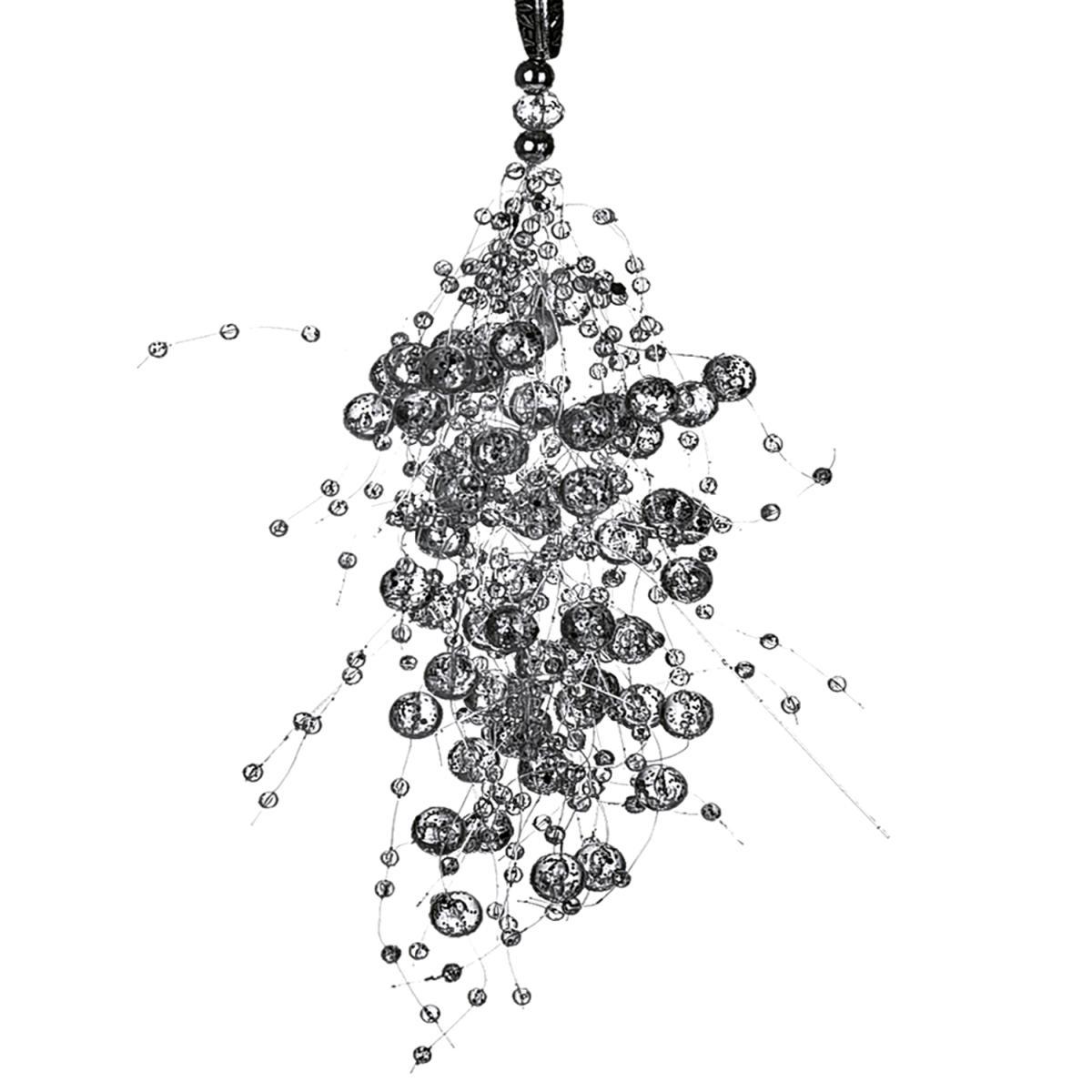 Decorazione Grappolo Bacche Argento cm.20 |Bianchi Dino