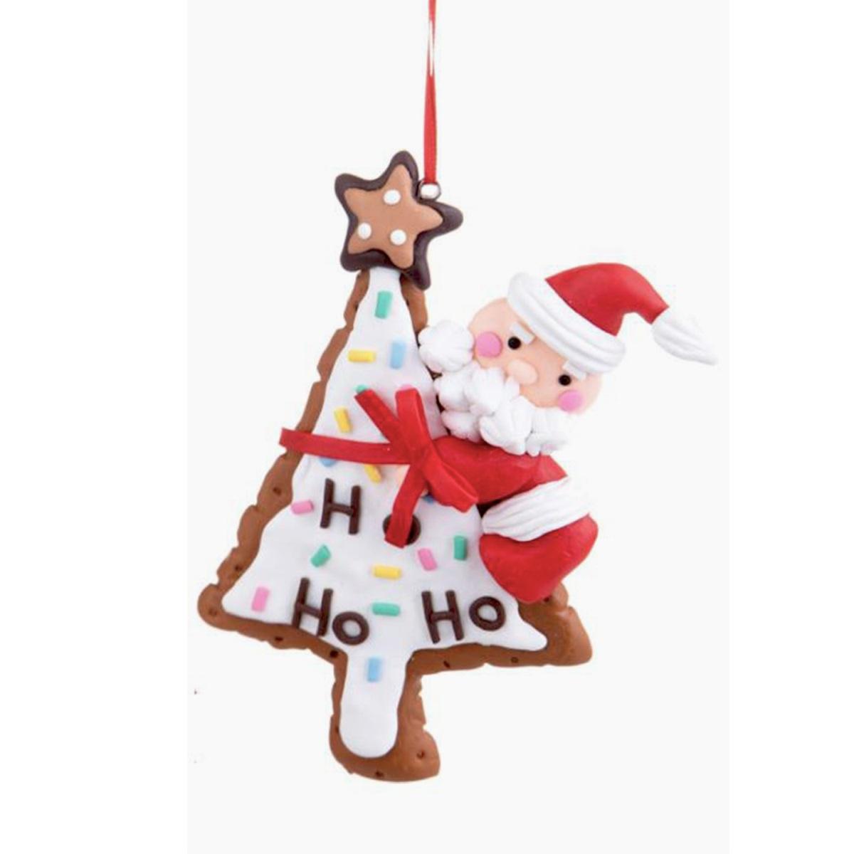 Pallina Natale cm.13 Biscotto con Babbo Natale |Bianchi Dino